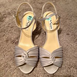 Nina New York Silver Wedding Heels